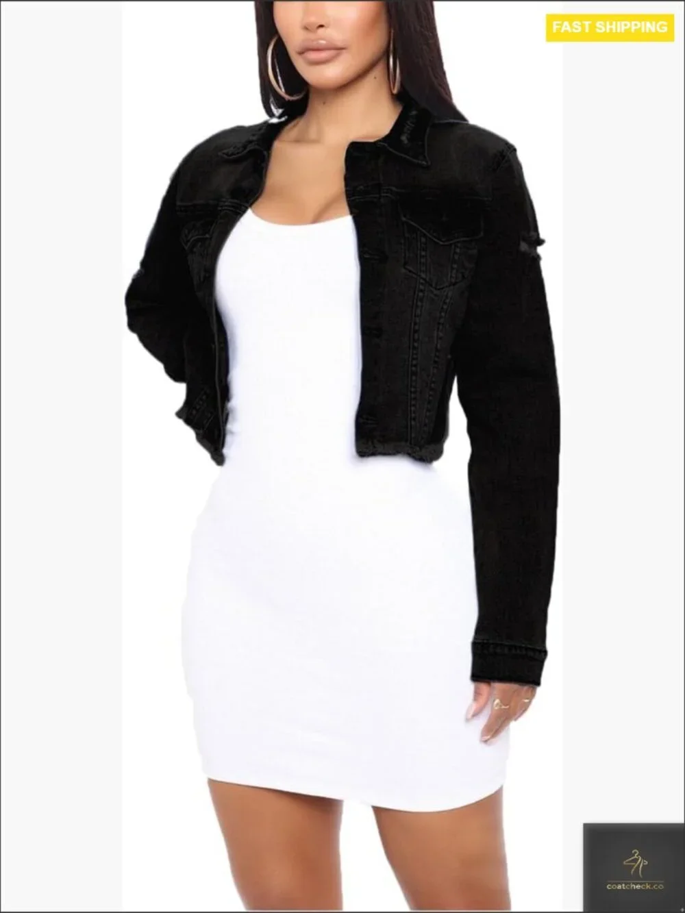 Canvas Shacket Jacket Fashion Long Sleeve Zipper Utility Coat with Pockets